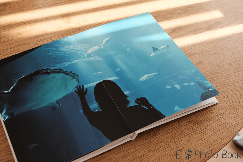 富士フイルムのフォトブックを見開きにした画像