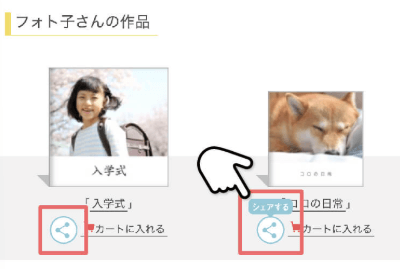 Photobackのマイページ